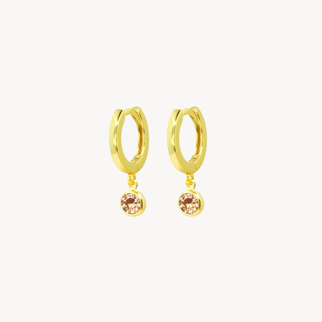 Birthstone Hoop Earrings - Lucky Eleven Jewellery