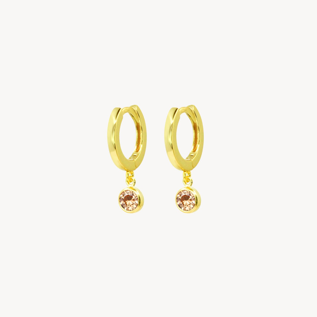 Birthstone Hoop Earrings - Lucky Eleven Jewellery