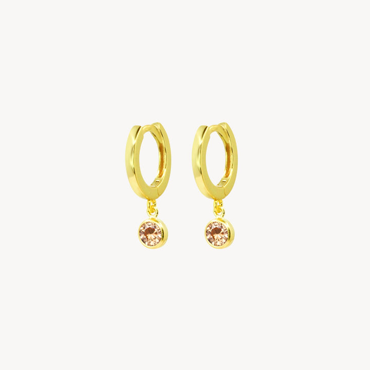 Birthstone Hoop Earrings - Lucky Eleven Jewellery