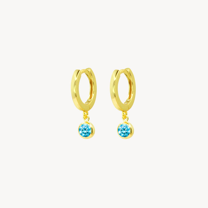 Birthstone Hoop Earrings - Lucky Eleven Jewellery