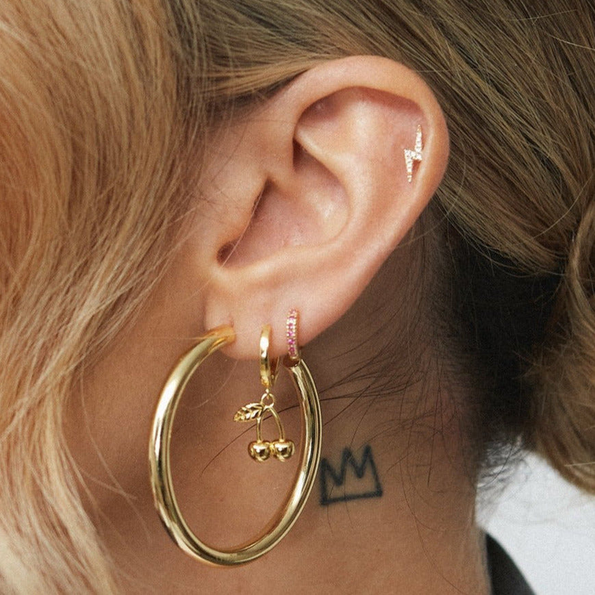 Cherry Bomb Hoop Earrings - Lucky Eleven Jewellery