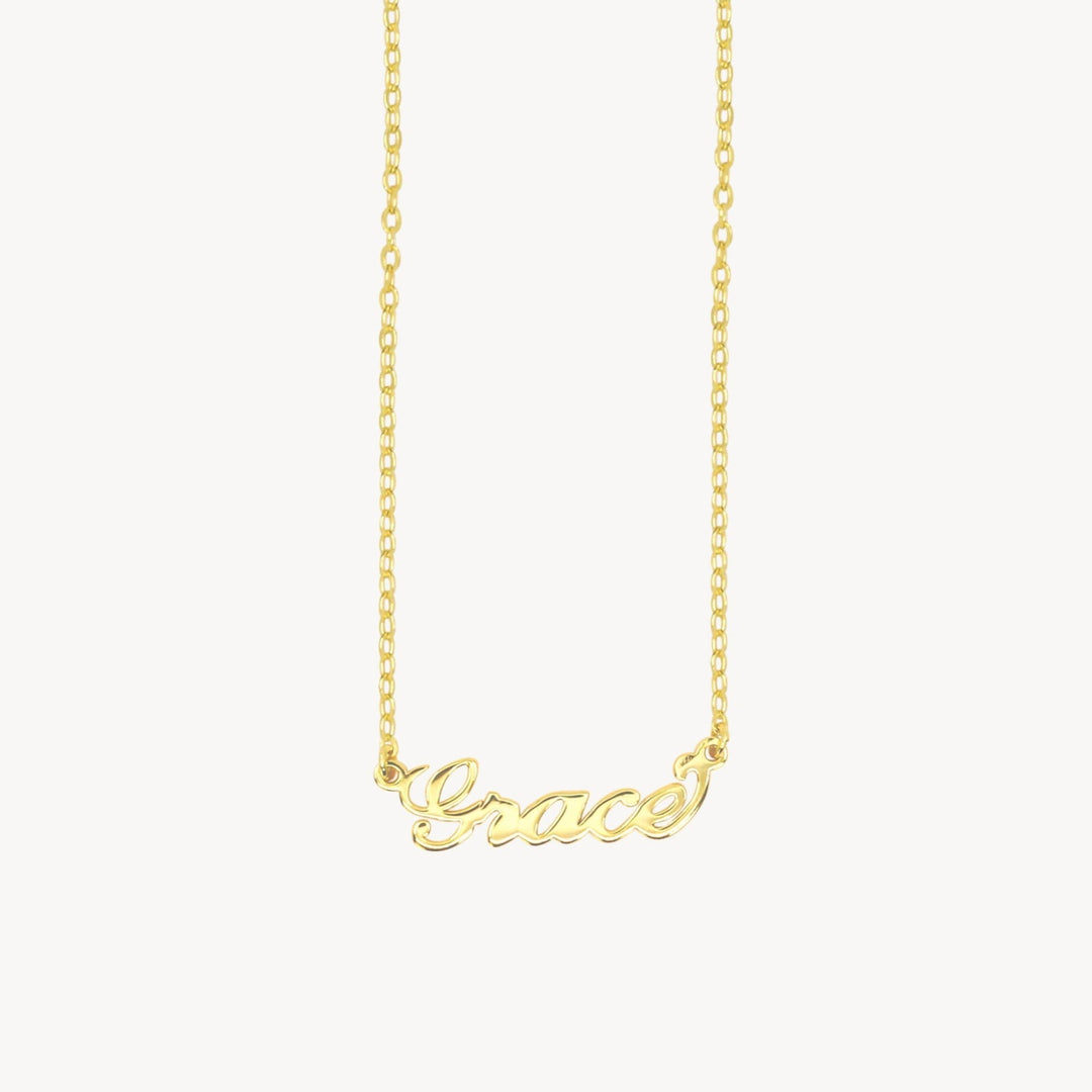 Classic Nameplate Necklace - Lucky Eleven Jewellery