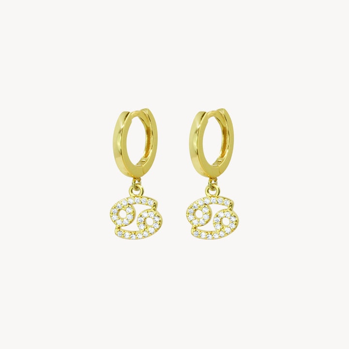 Crystal Zodiac Hoop Earrings - Lucky Eleven Jewellery