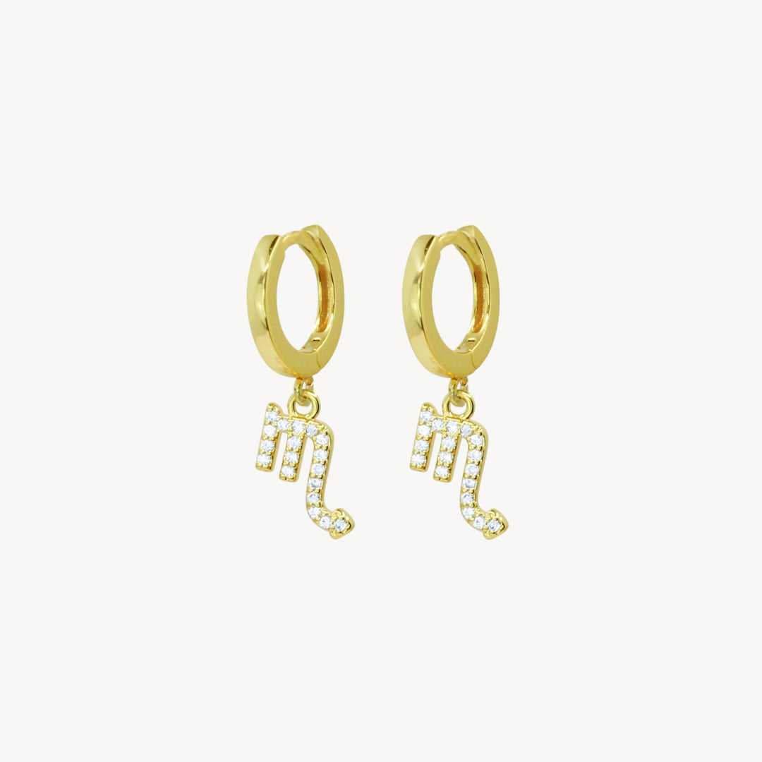 Crystal Zodiac Hoop Earrings - Lucky Eleven Jewellery