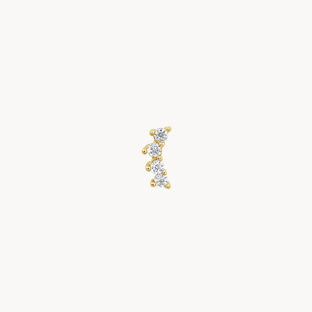 CZ Cluster Stud - Lucky Eleven Jewellery