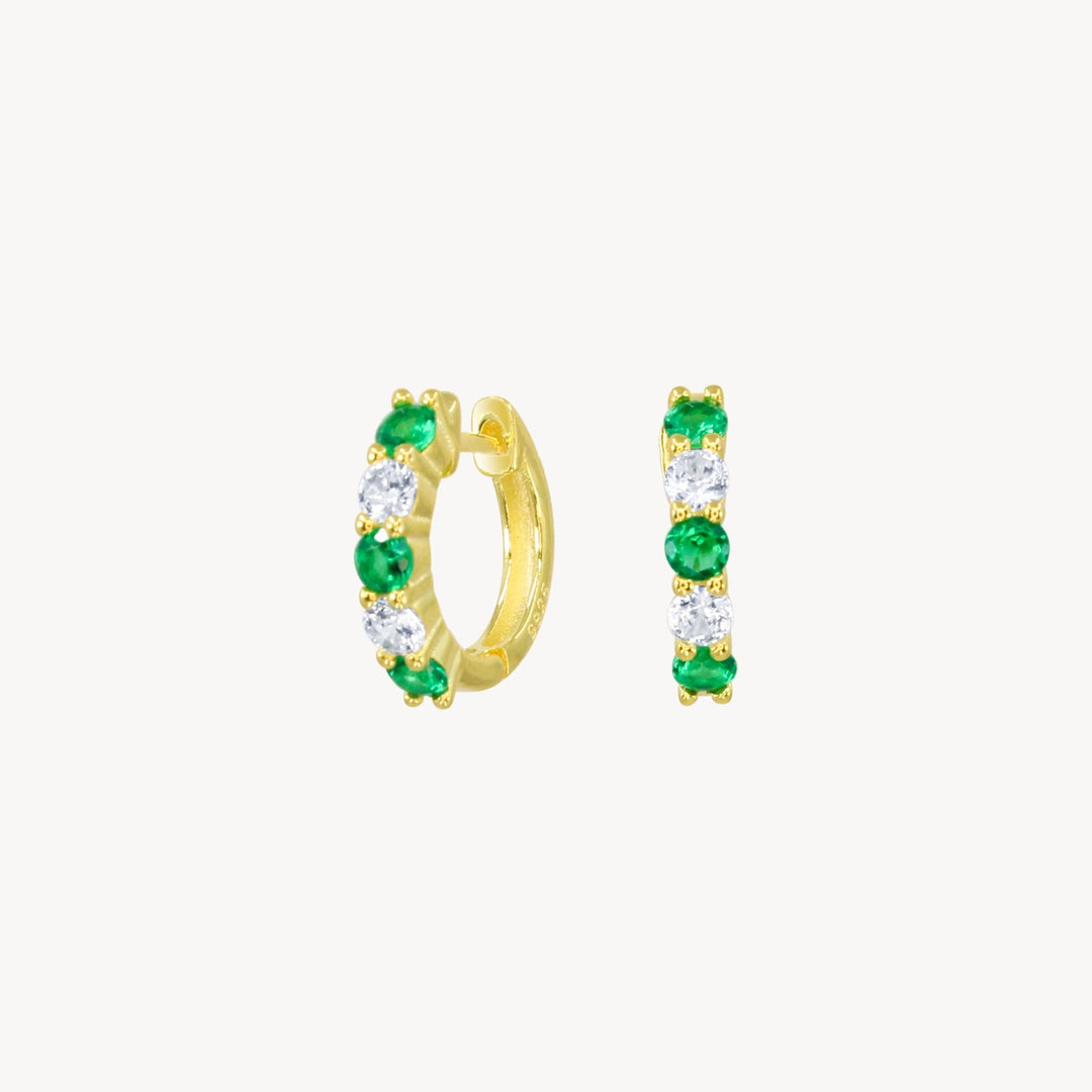 Emerald Daze Hoops - Lucky Eleven Jewellery