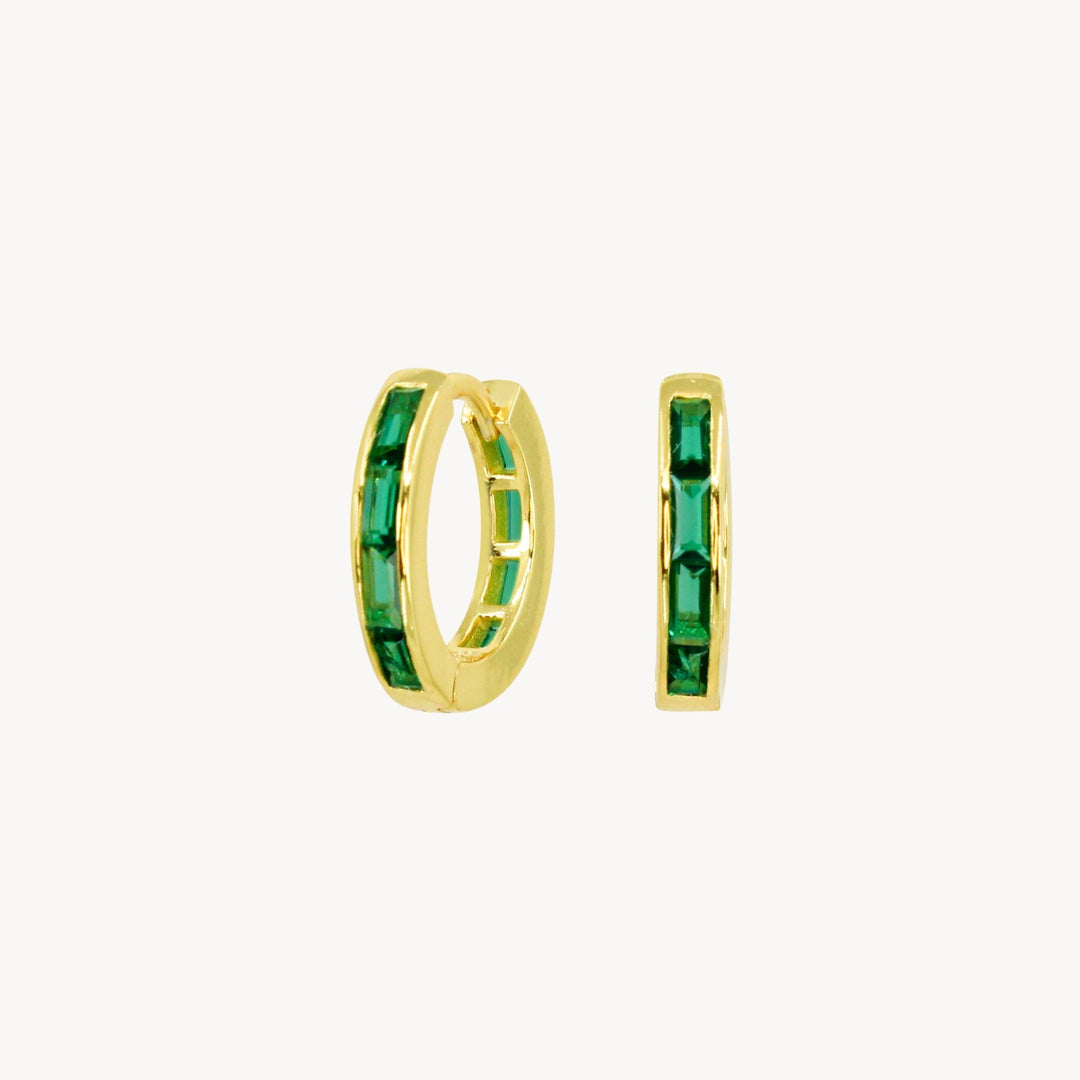 Green Flash Hoops - Lucky Eleven Jewellery