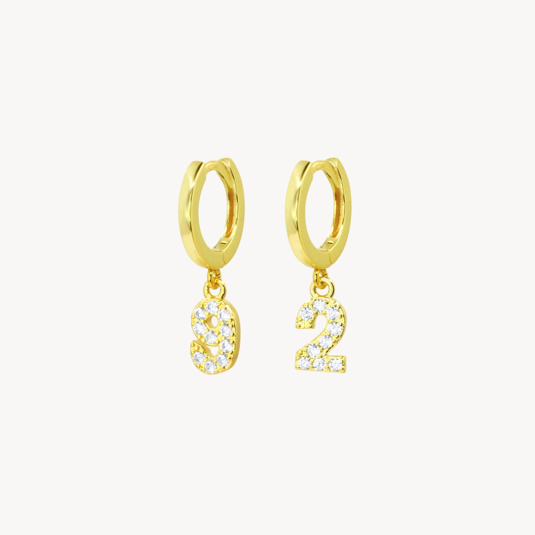 Lucky Number Hoop Earrings - Lucky Eleven Jewellery