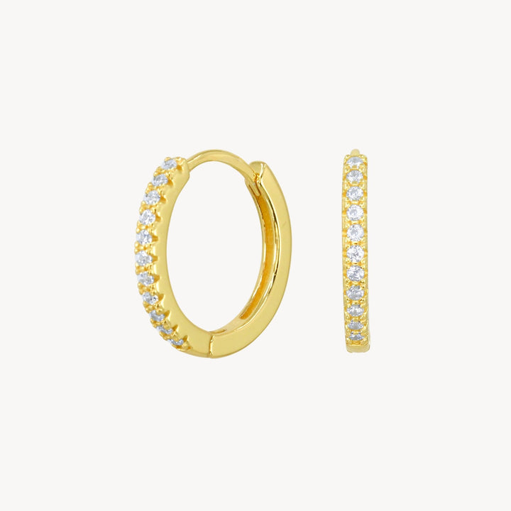 Medium Pavé Hoops - Lucky Eleven Jewellery