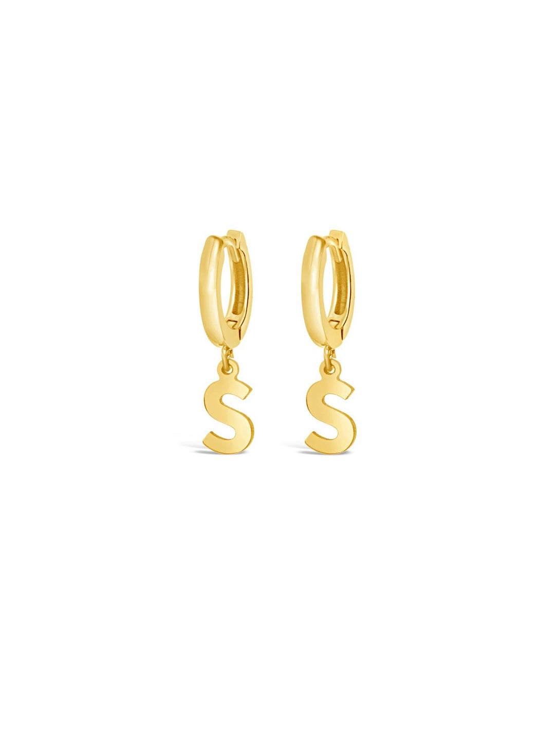 Minimal Initial Earrings - Lucky Eleven Jewellery