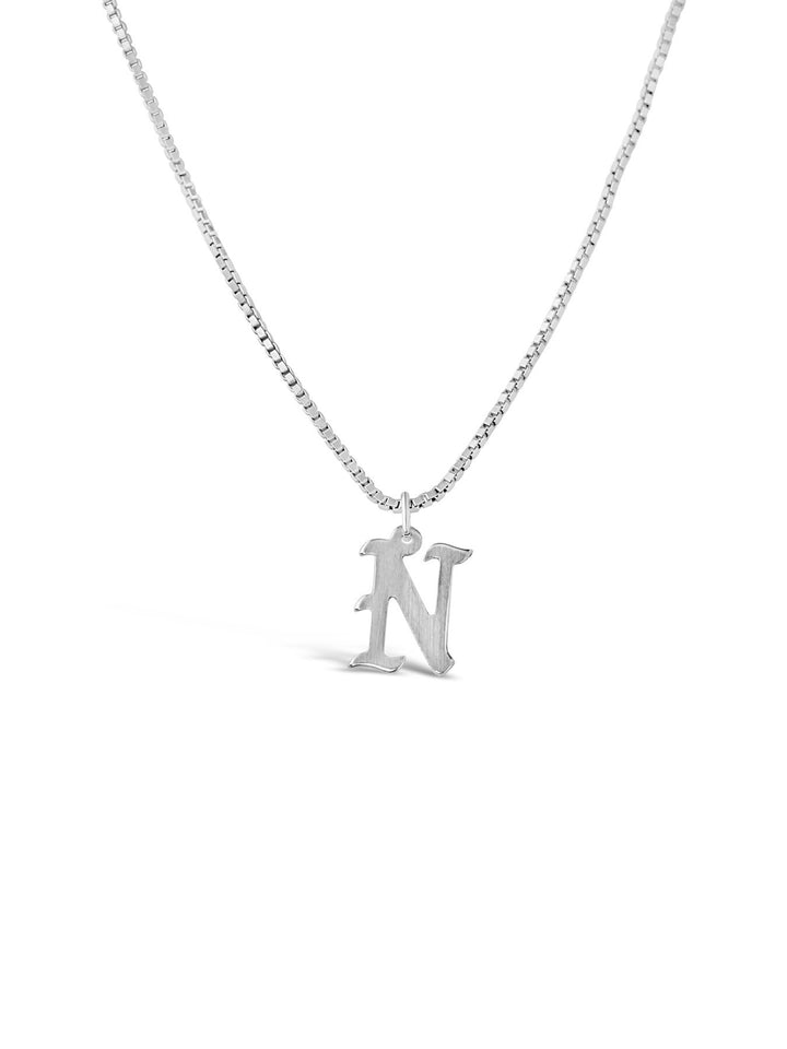 Old English Initial Necklace - Lucky Eleven