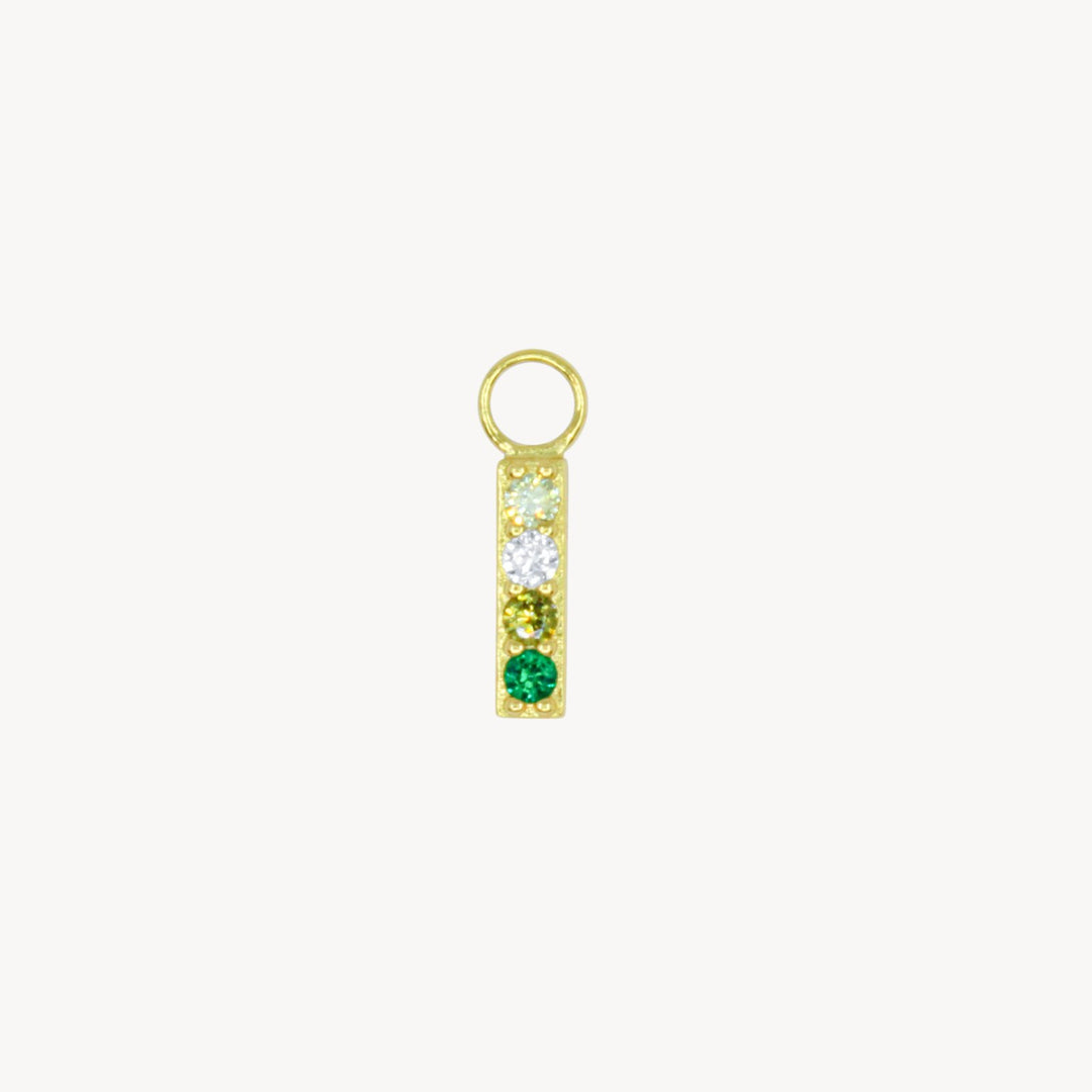 Ombre Green Bar Charm - Lucky Eleven Jewellery