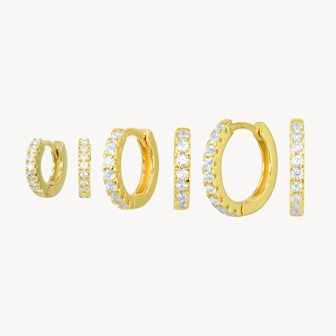 Pavé Hoop Set - Lucky Eleven Jewellery