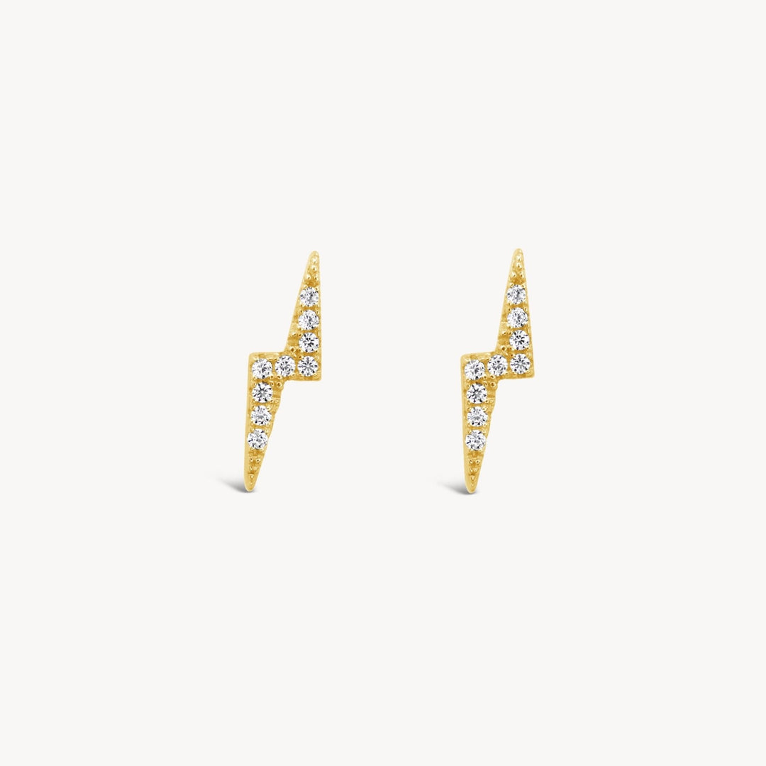 Pavé Lightning Stud - Lucky Eleven Jewellery