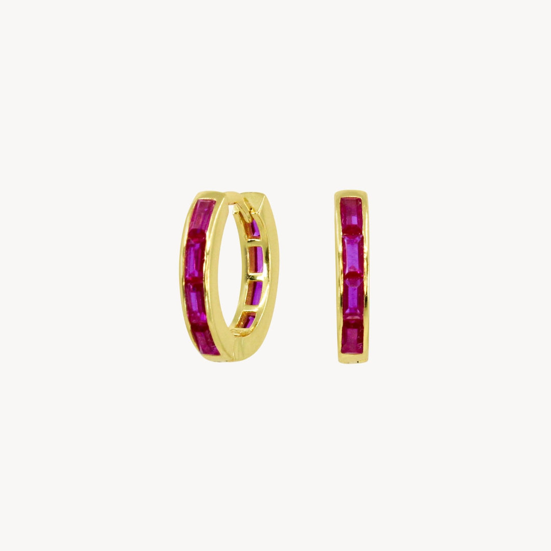Pink Flash Hoops - Lucky Eleven Jewellery