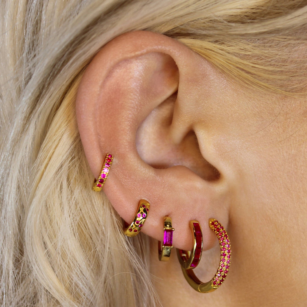 Pink Flash Hoops - Lucky Eleven Jewellery