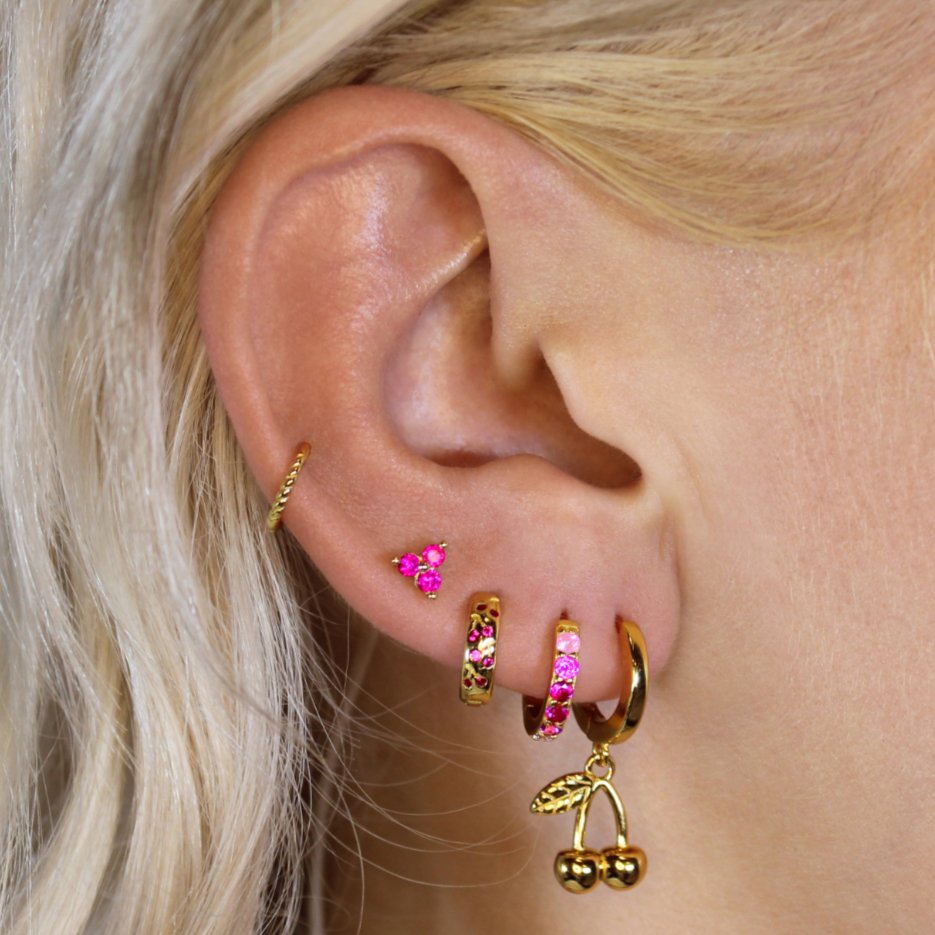 Pink Ombre Hoops - Lucky Eleven Jewellery