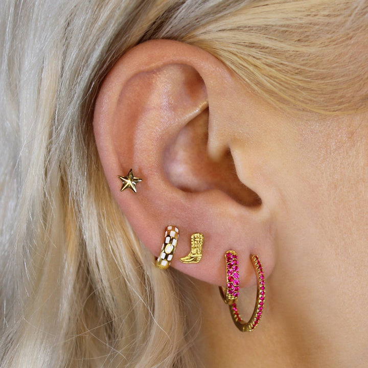 Pink Sophia Hoops - Lucky Eleven Jewellery