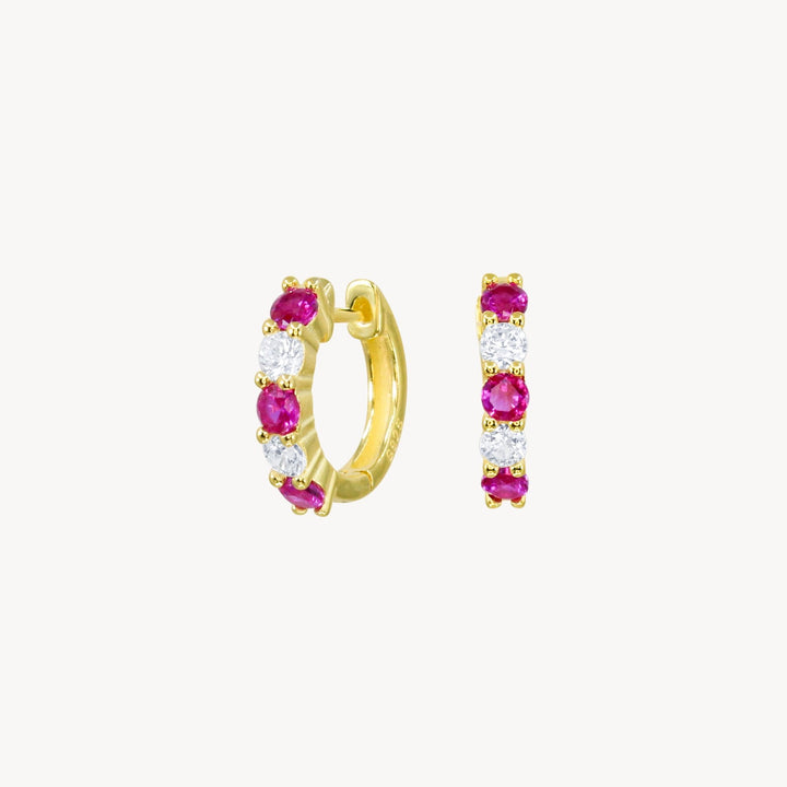 Ruby Daze Hoops - Lucky Eleven Jewellery