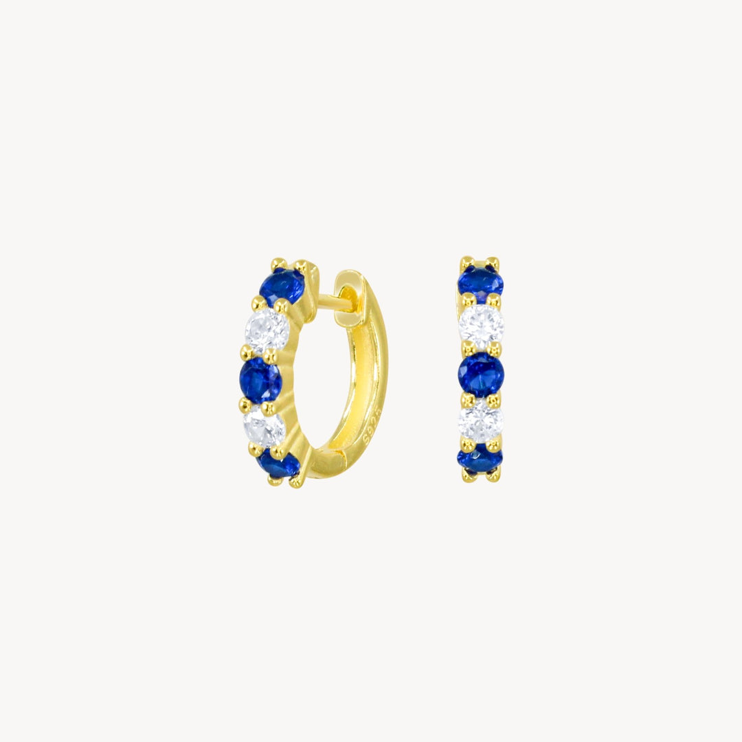 Sapphire Daze Hoops - Lucky Eleven Jewellery