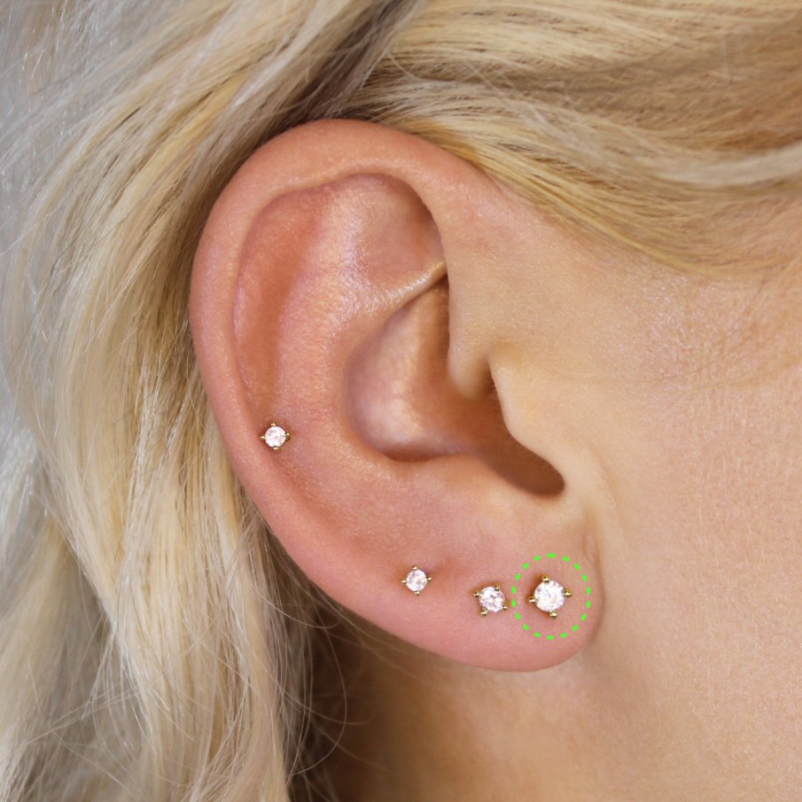 Small CZ Stud - Lucky Eleven Jewellery