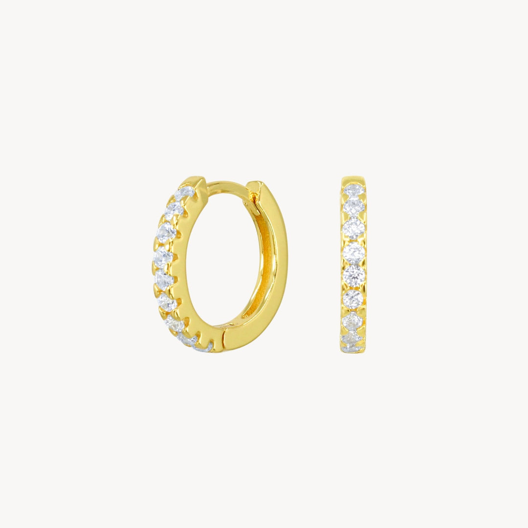 Small Pavé Hoops - Lucky Eleven Jewellery