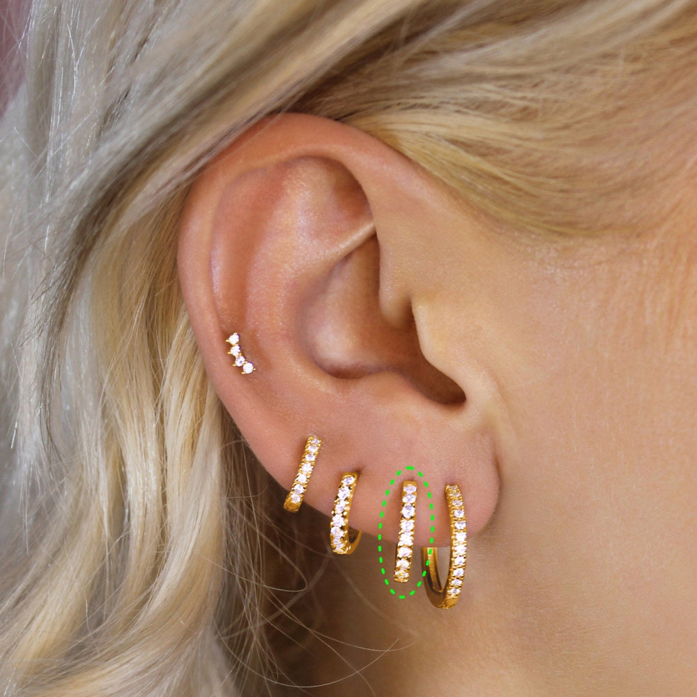 Small Pavé Hoops - Lucky Eleven Jewellery