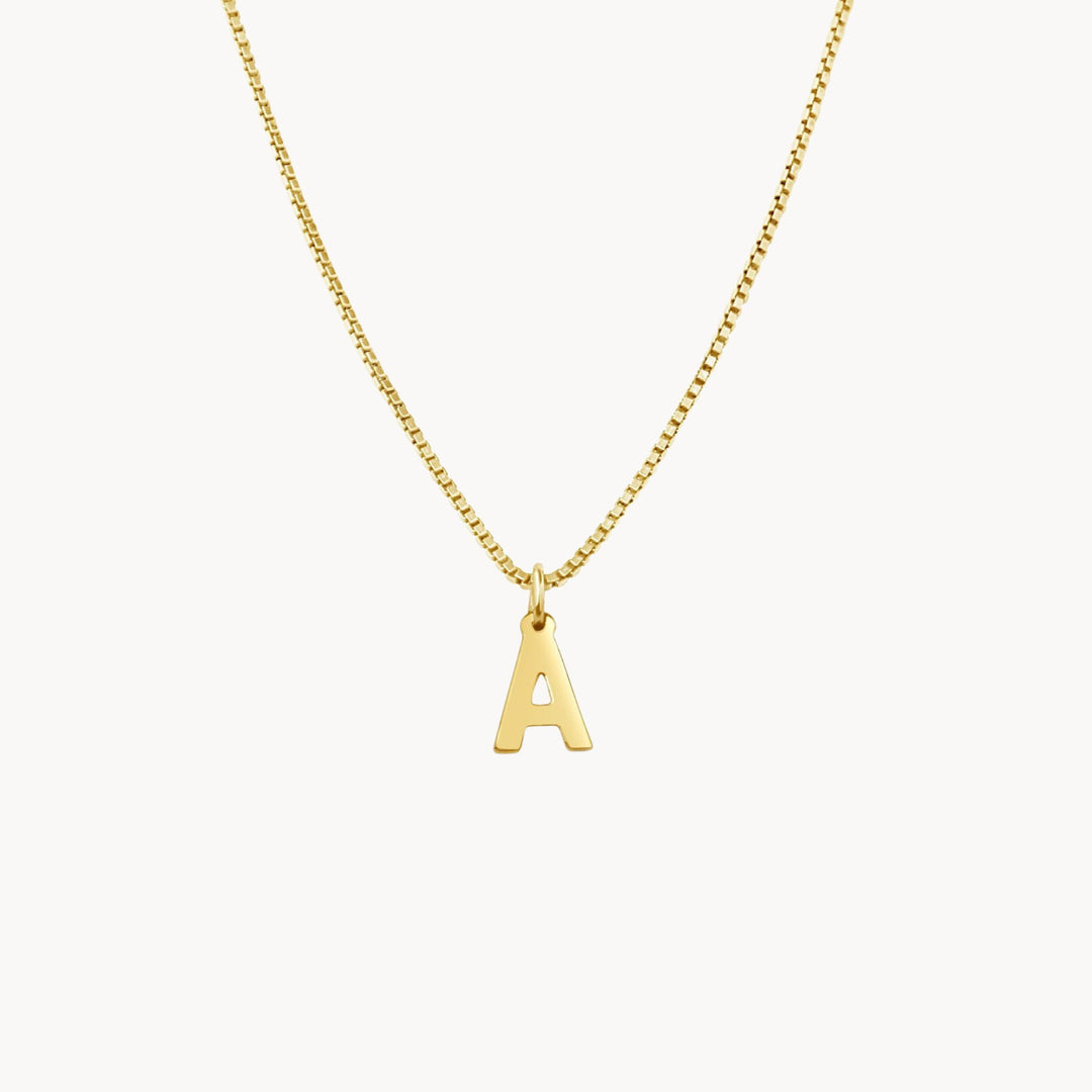 Tiny Letter Necklace - Classic - Lucky Eleven Jewellery