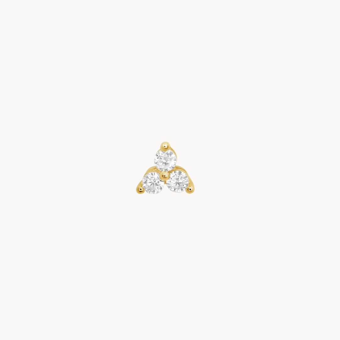 Triangle CZ Stud - Lucky Eleven Jewellery