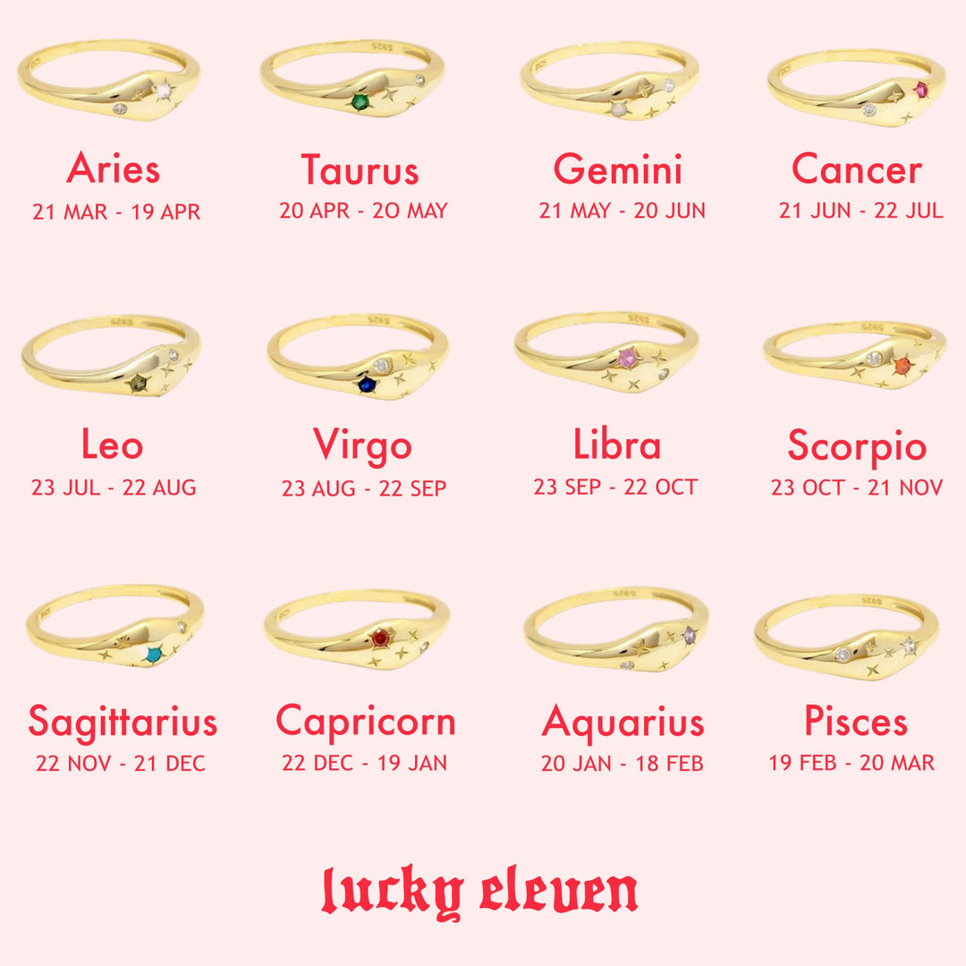 Zodiac Constellation Ring - Cancer - Lucky Eleven Jewellery