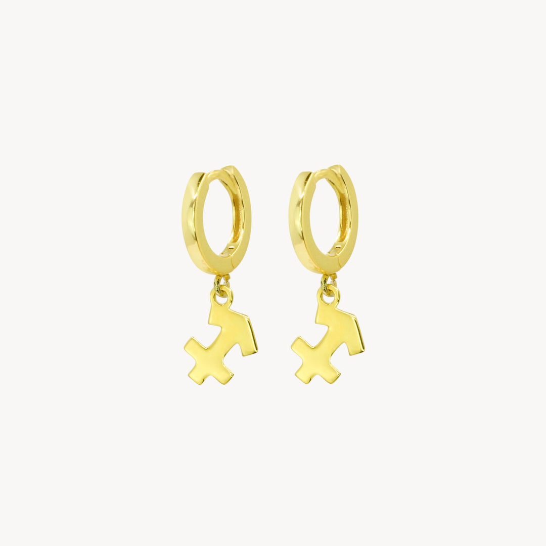 Zodiac Hoop Earrings - Lucky Eleven Jewellery