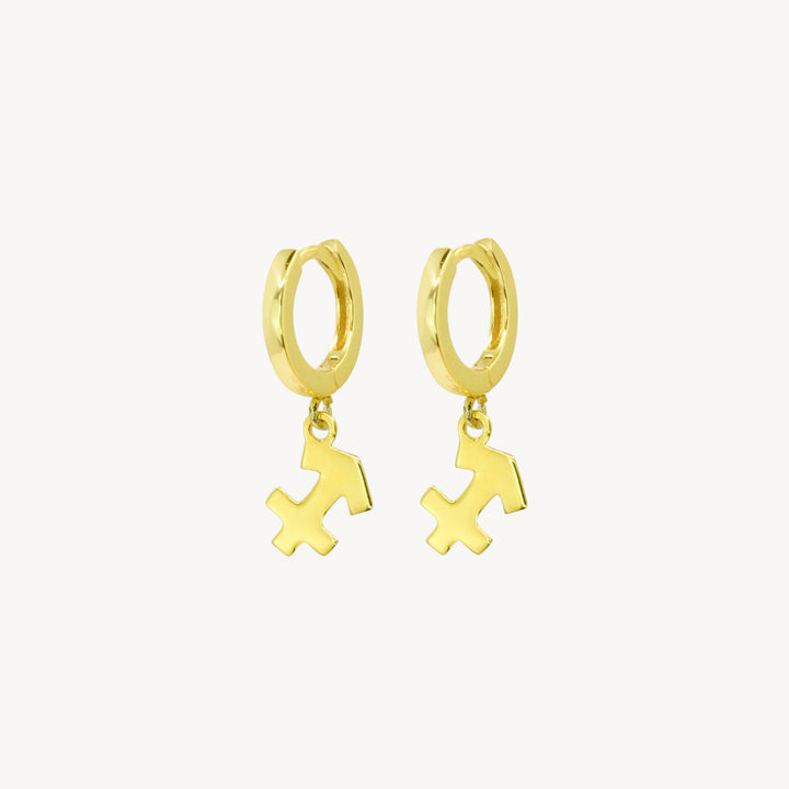 Zodiac Hoop Earrings - Lucky Eleven Jewellery