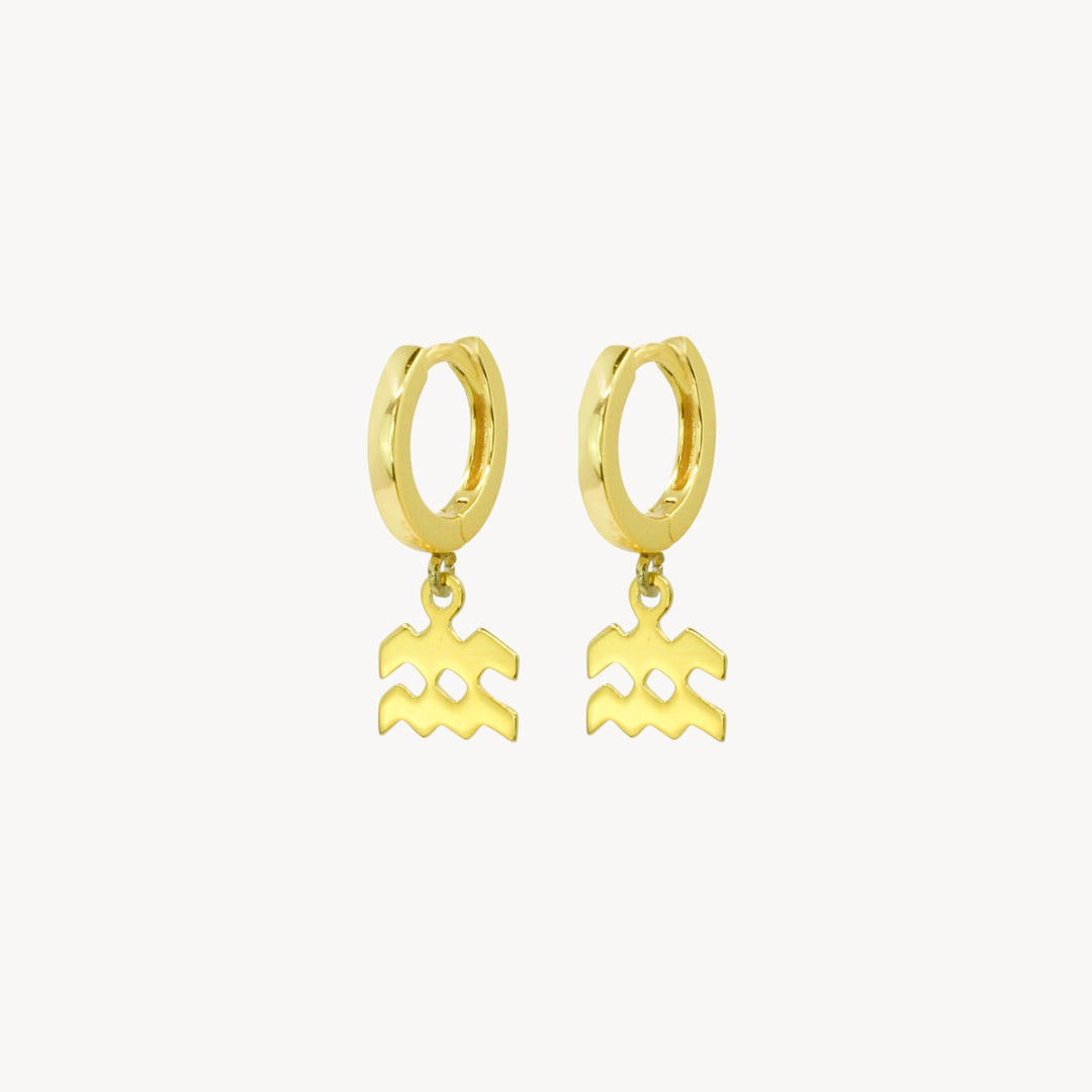 Zodiac Hoop Earrings - Lucky Eleven Jewellery