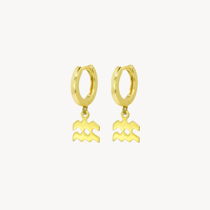 Zodiac Hoop Earrings - Lucky Eleven Jewellery