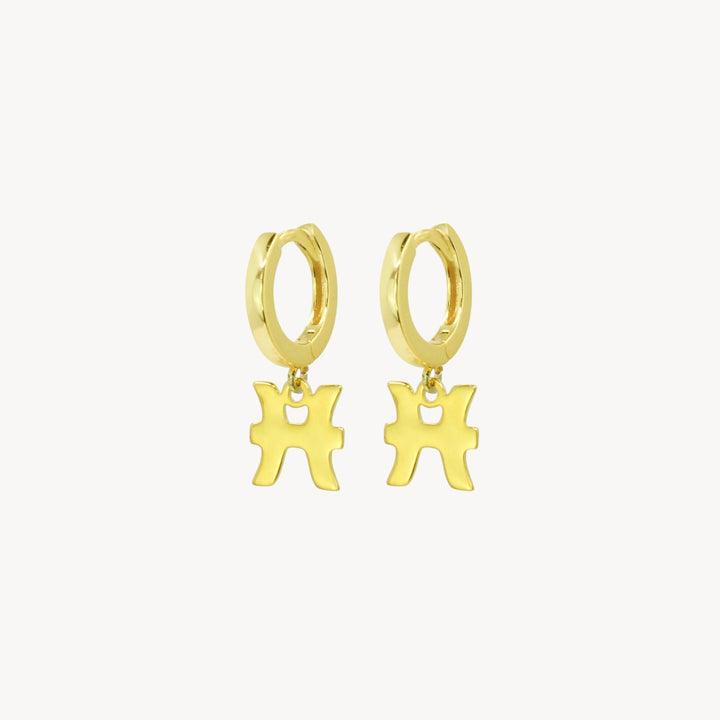 Zodiac Hoop Earrings - Lucky Eleven Jewellery