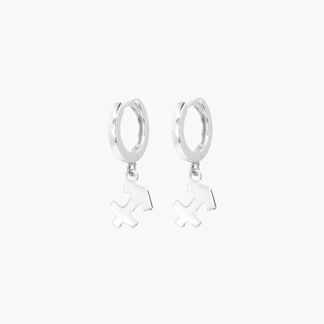 Zodiac Hoop Earrings - Lucky Eleven Jewellery