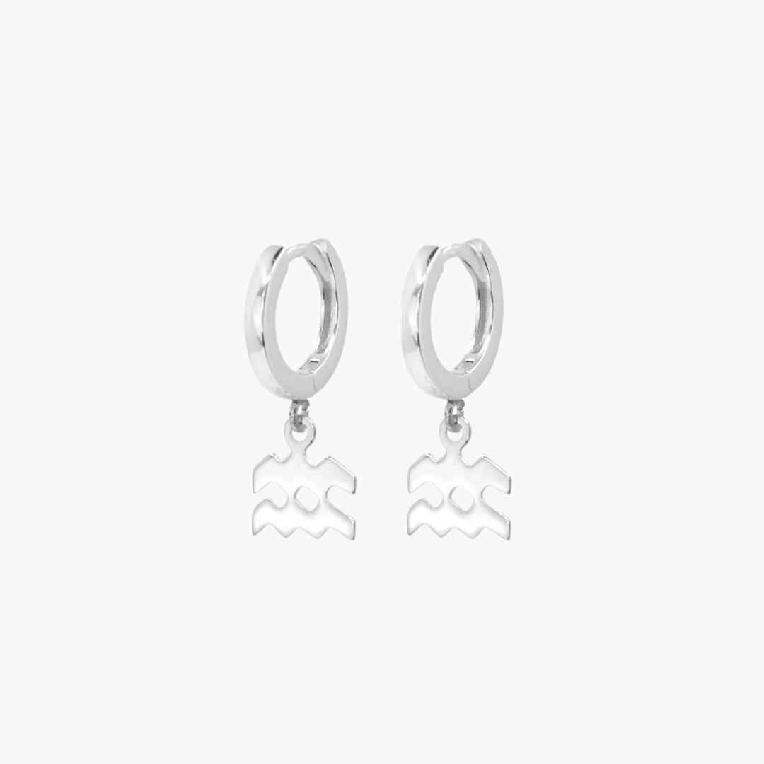 Zodiac Hoop Earrings - Lucky Eleven Jewellery