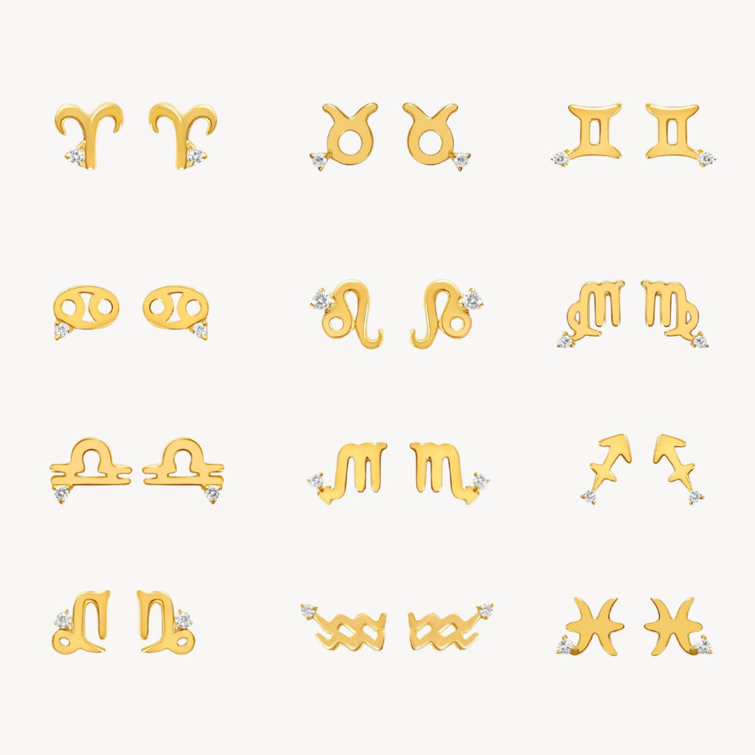 Zodiac Studs - Lucky Eleven Jewellery